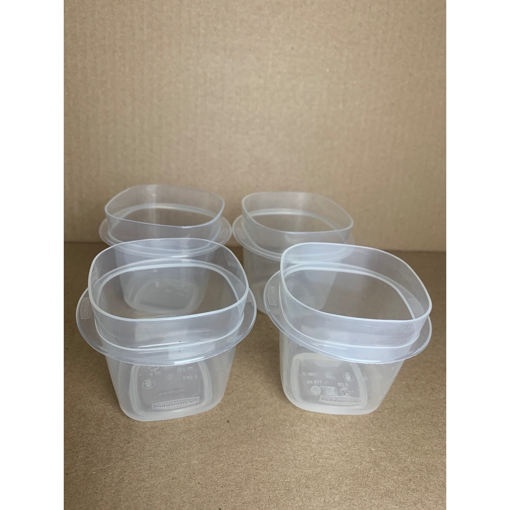 Rubbermaid TakeAlongs 4oz 118ml Small Food Storage Containers Set of 4 No Lids